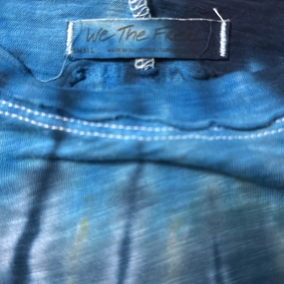 Free People We the Free Arden Tee size Small NEW White Tie Dye - Picture 7 of 7